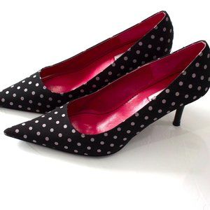 Steve Madden Chelsee Polka Dot Black  9.5